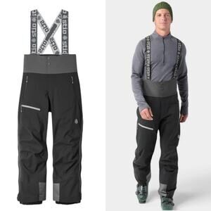 Stio Mens Environ Bib Regular Length Skiing In Abyss Black Size Medium New